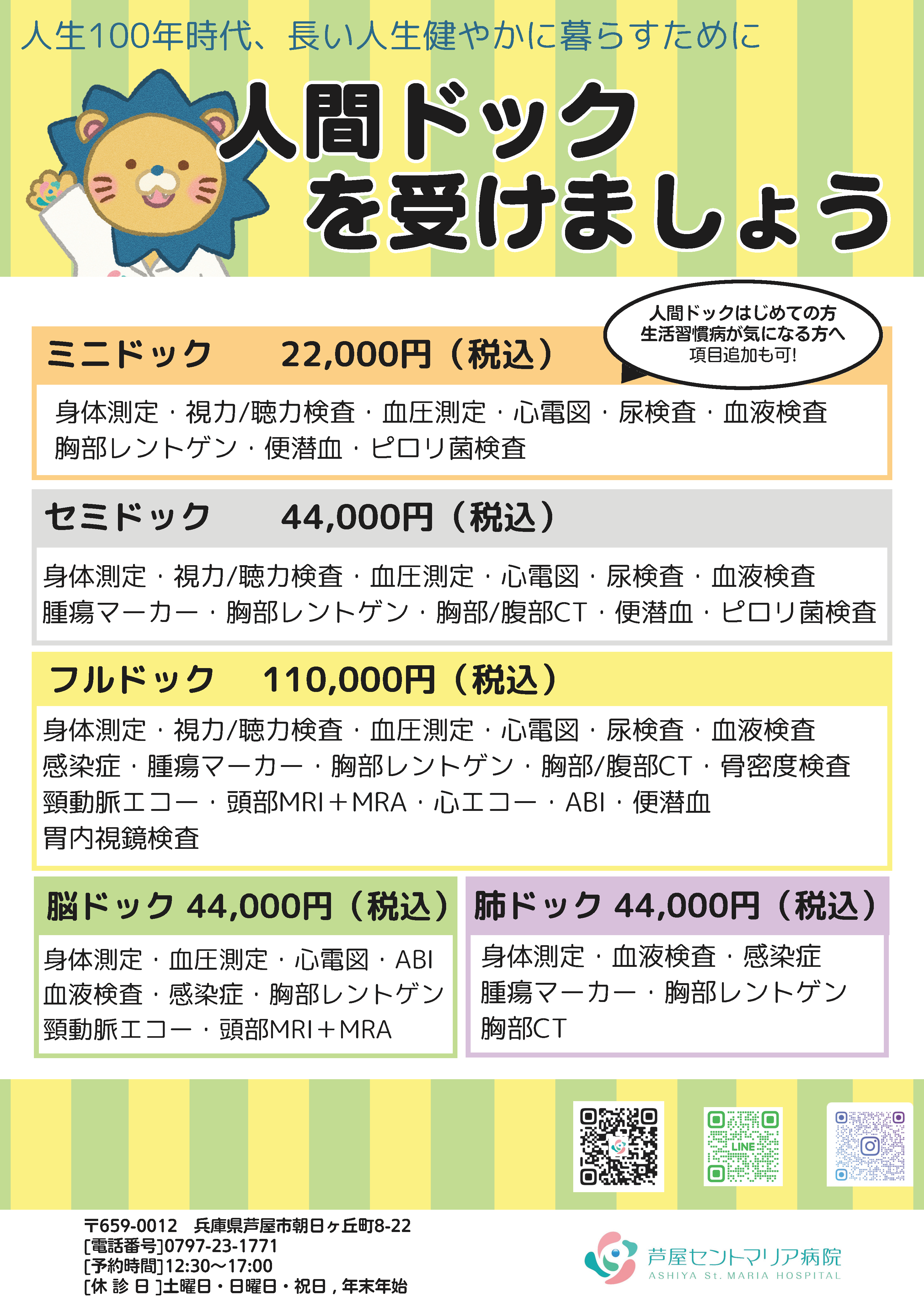 人間ドックのプラン内容